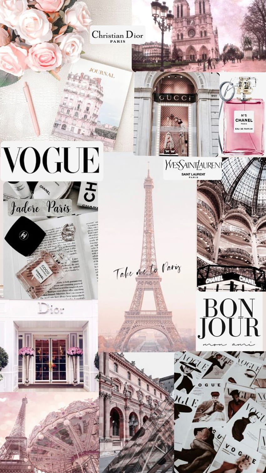 iPhone-Paris-Collage HD-Handy-Hintergrundbild