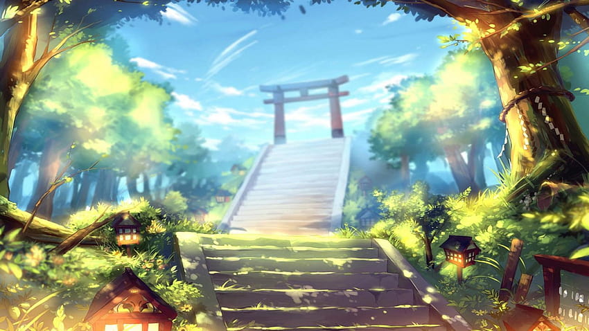 Torii Gate Anime Manga Artwork, porte Fond d'écran HD