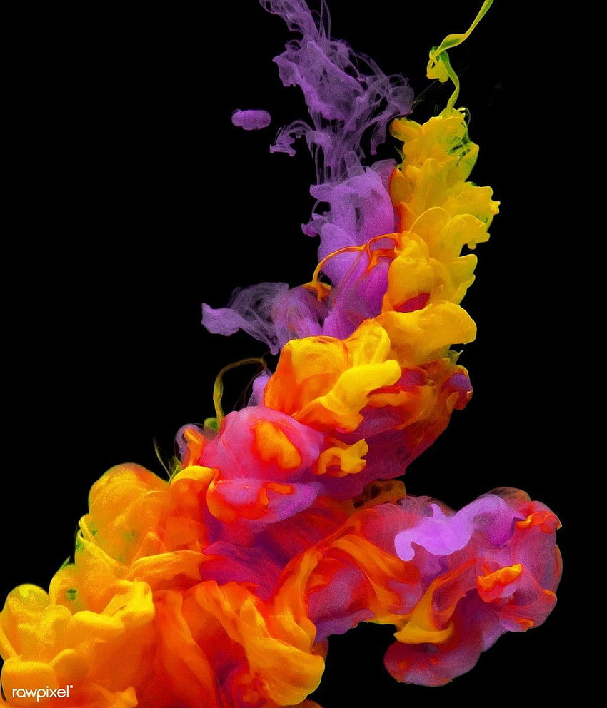 Acryllic color dissolving in water, colorful dispersion HD phone wallpaper