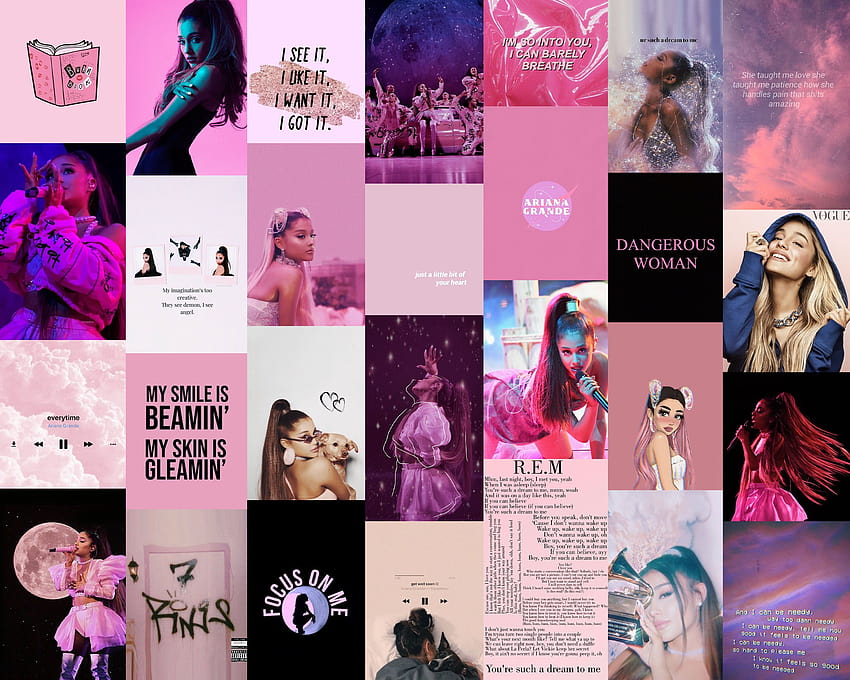Download Ariana Grande in Vintage Vibes Wallpaper