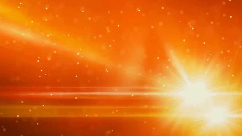 pomarańczowe rozbłyski światła i tła pętli cząstek Tła ruchu, jasnopomarańczowe tło Tapeta HD