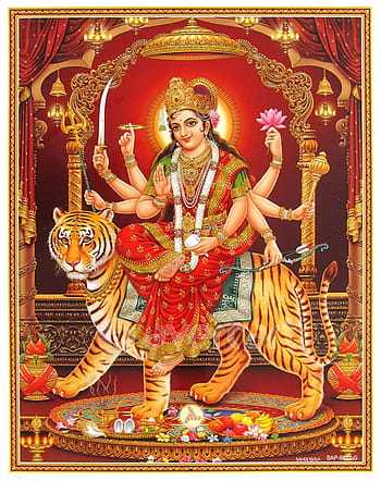 High-Resolution Pic of Jai Ambe Maa Stock Illustration - Illustration of  chaitra, decoration: 223766450