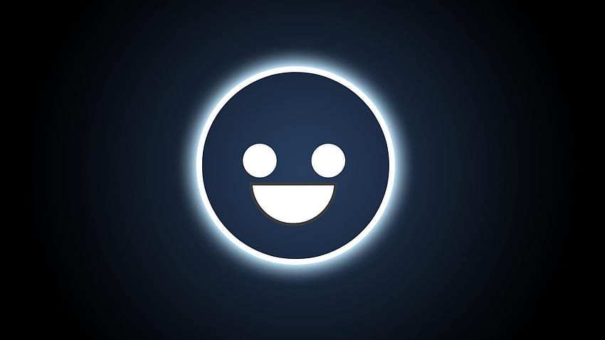 Ikony buźki uproszczone symbole czarnego tła, szczęśliwa twarz czarna Tapeta HD