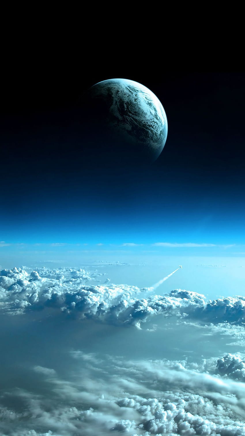 earths view from another planet space mobile, space for mobile HD phone wallpaper