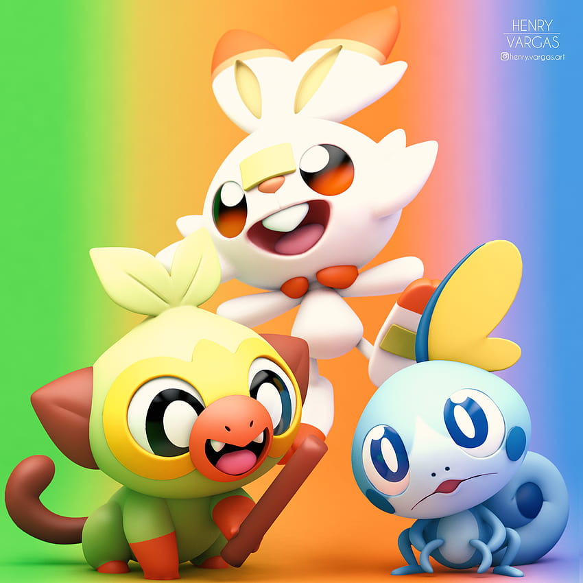 I Made the Galar Starters, I Love All Three of Them : pokemon HD phone wallpaper