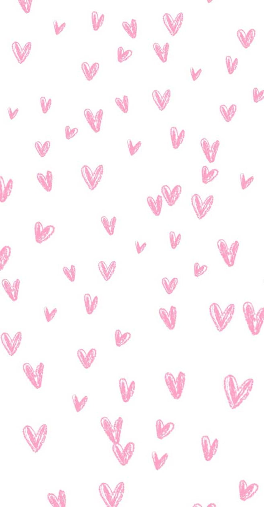 Pink heart watercolor, aesthetic pink hearts HD phone wallpaper