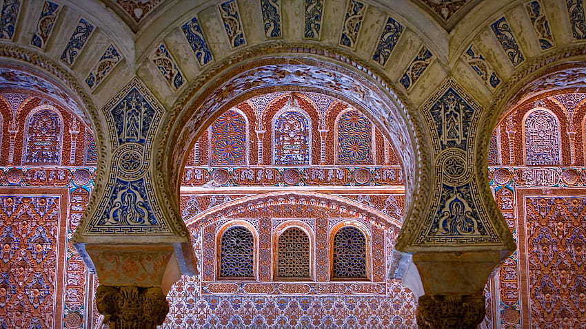 Sevilla Alcázar'daki Büyükelçi Salonu, İspanya, Sevilla kraliyet alcazarı HD duvar kağıdı
