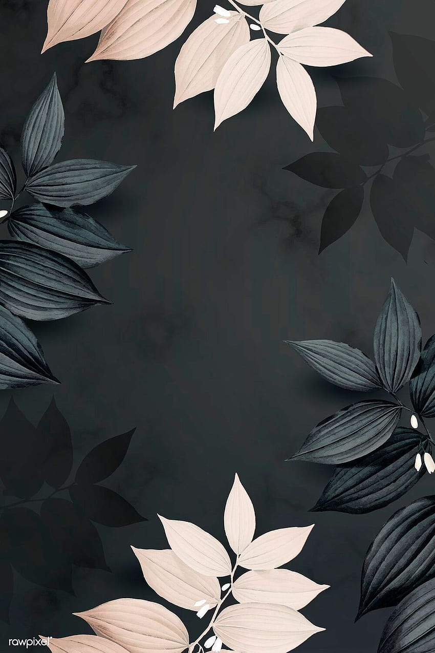 Black Leaf Vintage Texture Abstract Pattern Floral Seamless Background Leaves  Wallpaper Dark Foliage Tile Vector Royalty Free SVG Cliparts Vectors  And Stock Illustration Image 12829614