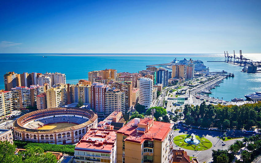 Málaga Innenstadt HD-Hintergrundbild