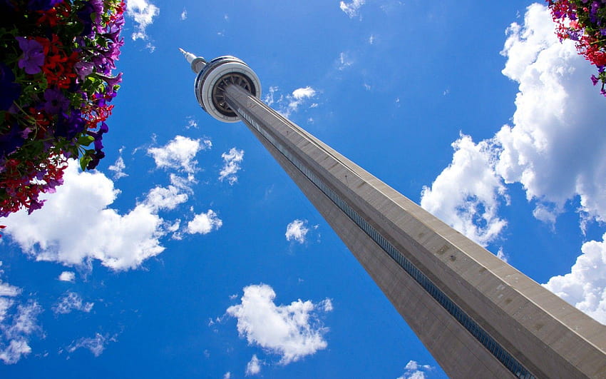 Sonstiges: Toronto Landmark CN Tower Canada Dual für 16:9 HD-Hintergrundbild