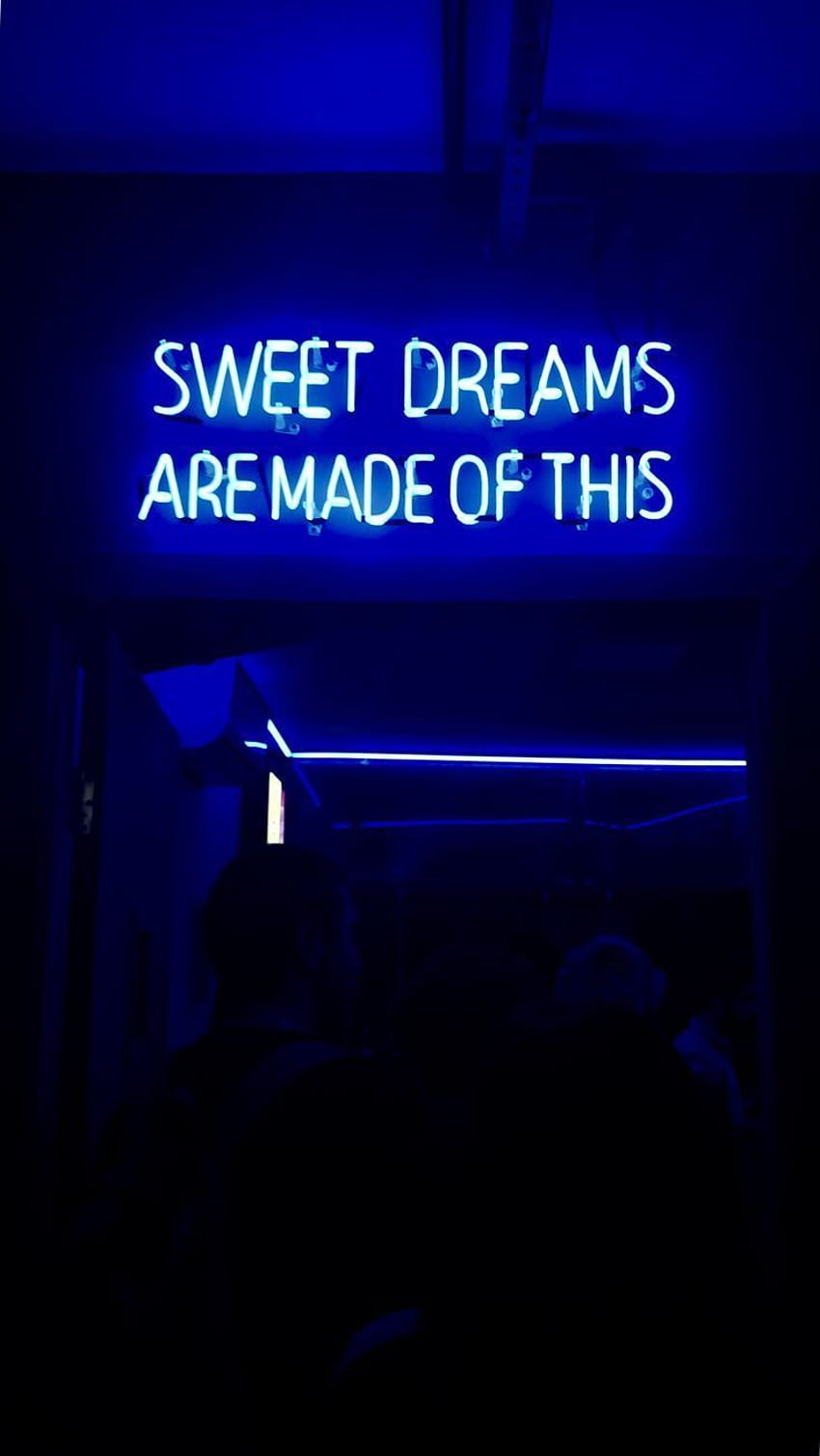 sweet dreams are made of this @tokio , fundo de tela, frase, neon, azul HD phone wallpaper