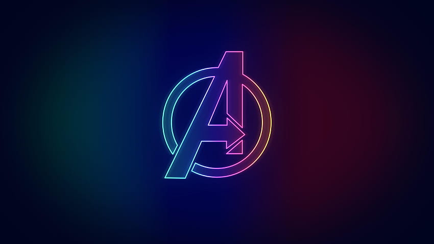 Лого на Neon Avengers [3840 x 2160]: r/marvelstudios, знак на Отмъстителите HD тапет