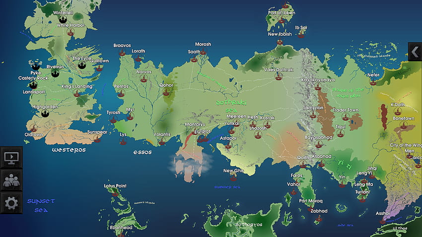 Game of Thrones mappa, mappa, mondo, bioma, ecoregione, videogioco di strategia, atlante Sfondo HD