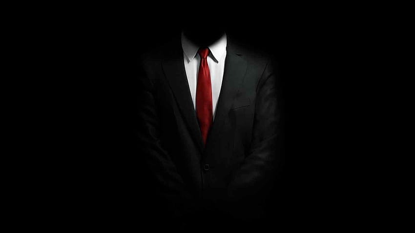 Wideo Czarny garnitur Czerwony krawat Gry Tła Biały Odzież S, garnitur hitmana Tapeta HD
