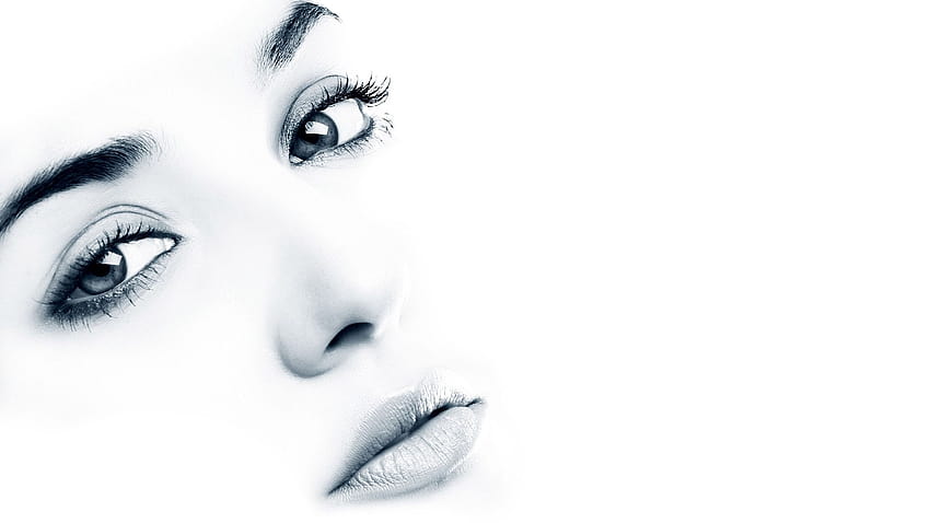 Women closeup white backgrounds ...in.pinterest, women eyebrow HD wallpaper
