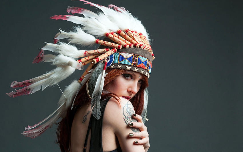 아름다운 아메리카 원주민 여성, 원주민 HD 월페이퍼