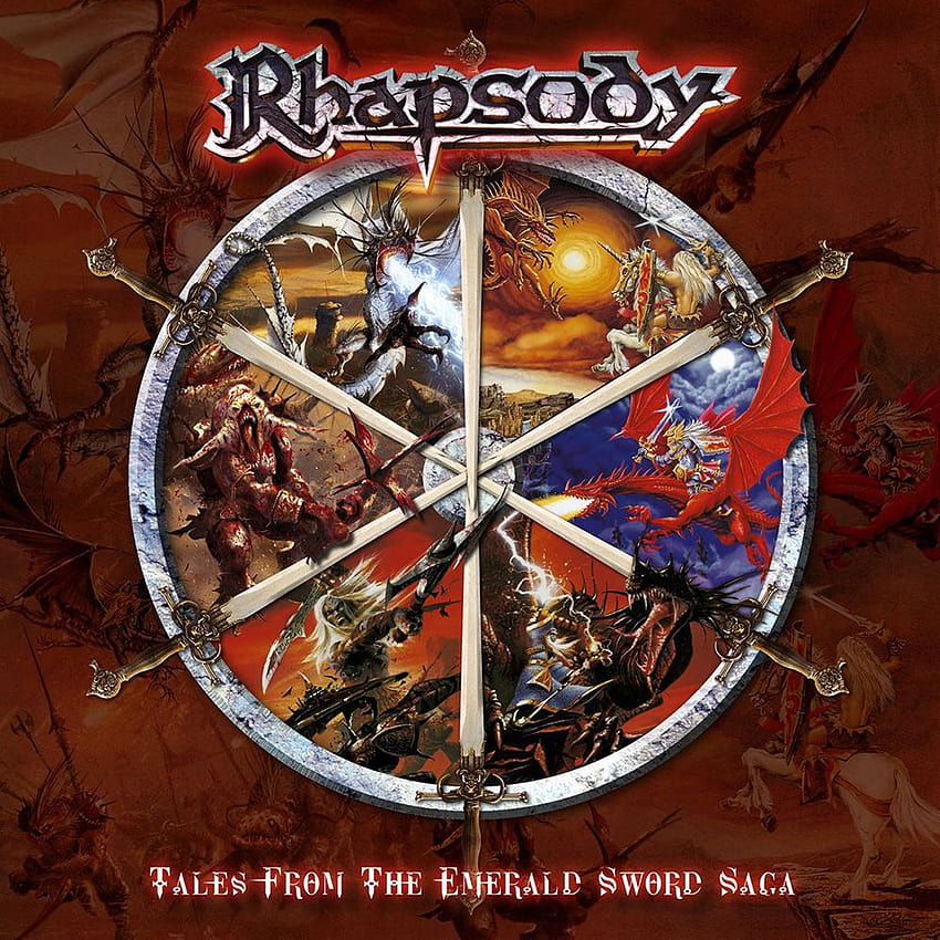 Rhapsody of Fire Tales от обложката на албума на Emerald Sword Saga HD тапет за телефон