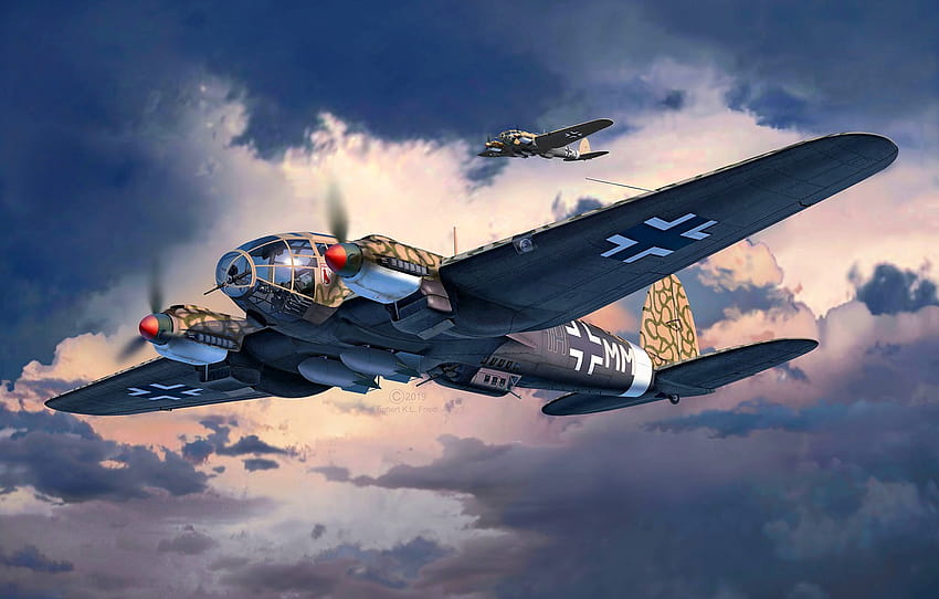 Luftwaffe, He 111, Medium bomber, Heinkel He 111H HD wallpaper