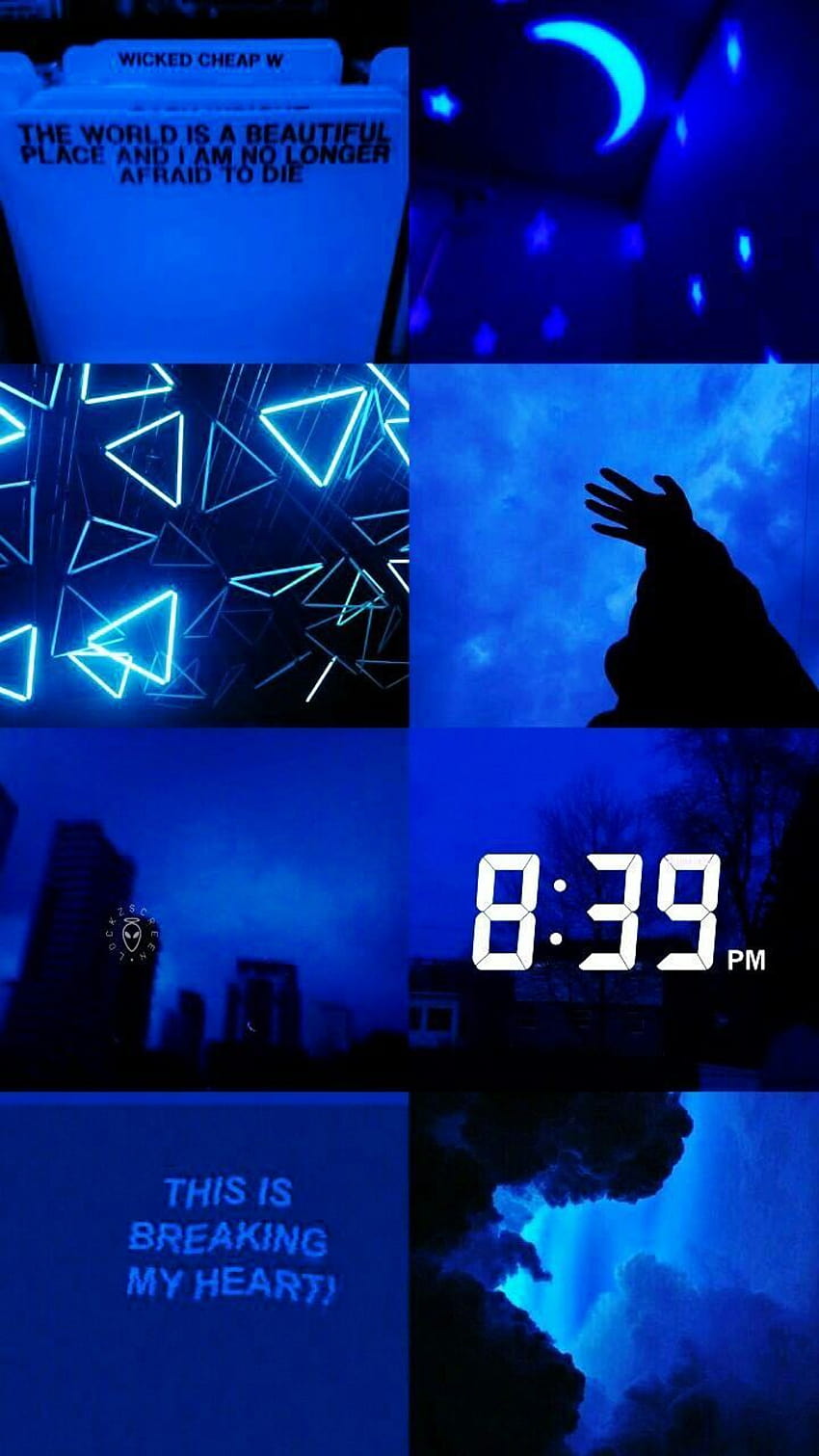 Lock screen neon blue aesthetic HD wallpapers | Pxfuel