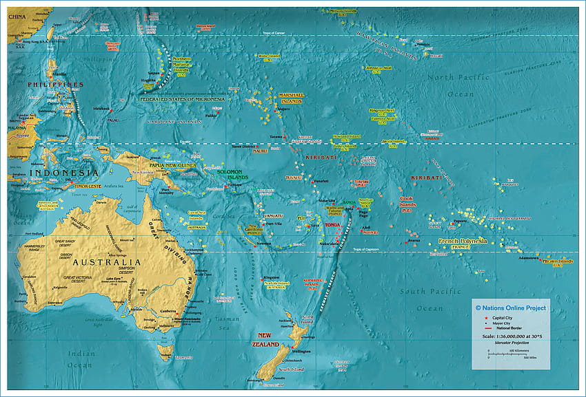 Political Map of Oceania/Australia, oceania map HD wallpaper