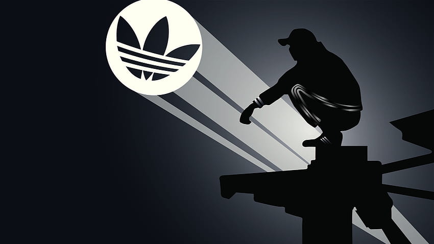 Adidas , Slav squat, gopnik, sign, silhouette, one person, communication • For You For & Mobile HD wallpaper