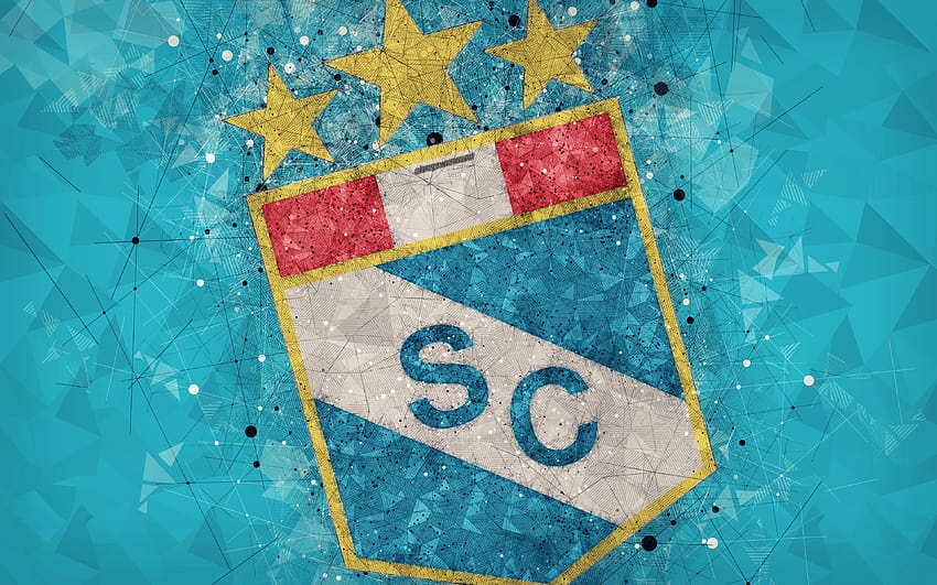 Club Sporting Cristal, geometrische Kunst, Logo HD-Hintergrundbild