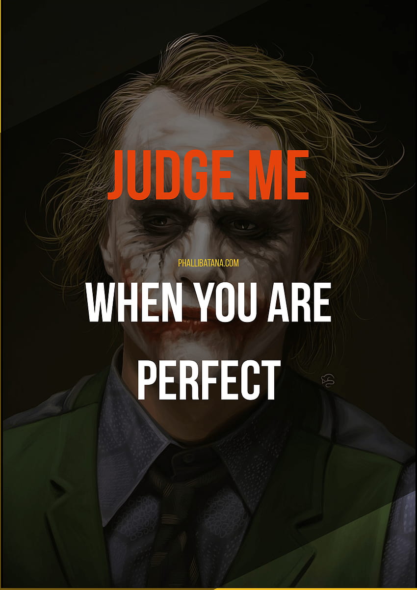 The Joker Quotes posted by Michelle Mercado, joker attitude quotes HD phone wallpaper
