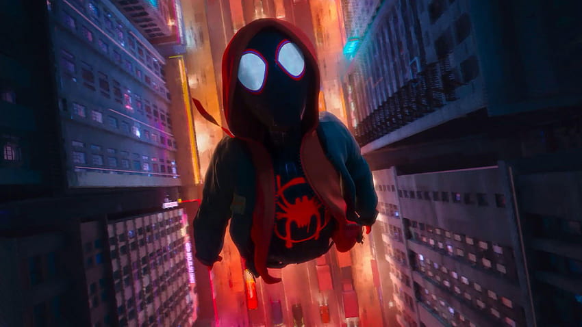Miles Morales In Spider Man Into The Spider Verse Movie 2018 HD wallpaper