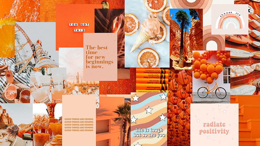 ✰orange mac 11in✰, aesthetic orange HD wallpaper