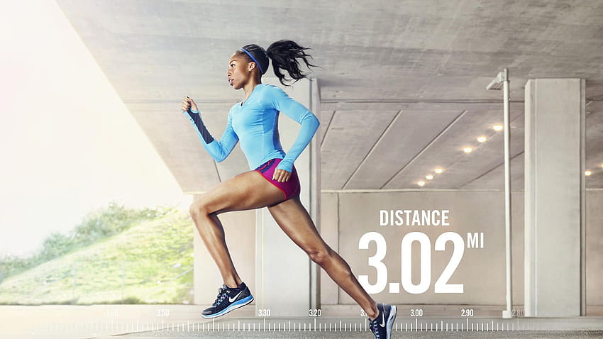 新しい Nike+ ランニング体験: より賢く、より社交的で、よりジョギングする女性 高画質の壁紙