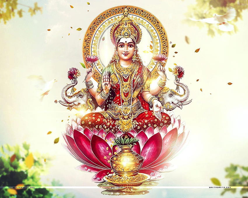 Hindu-Gott Lakshmi, maa laxmi ji HD-Hintergrundbild