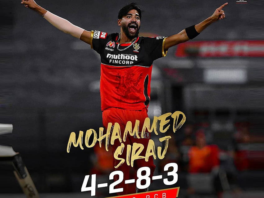IPL 2020: Mohammed Siraj ชนะ RCB วอลล์เปเปอร์ HD
