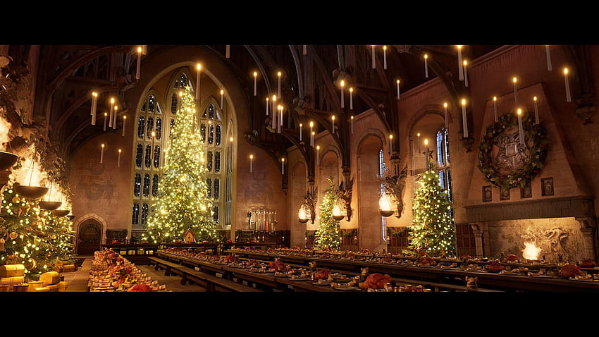 Die Große Halle von Hogwarts in Unreal Engine 4: r/harrypotter, hogwarts christmas HD-Hintergrundbild