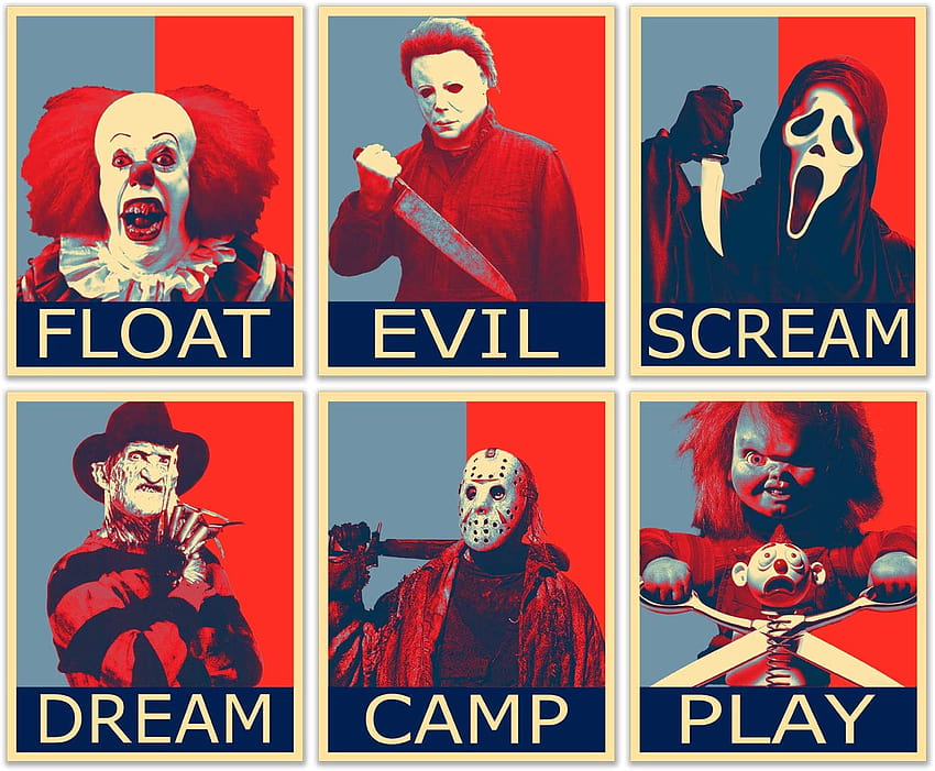Horror Mov: plakaty i grafiki, ikony horroru Tapeta HD