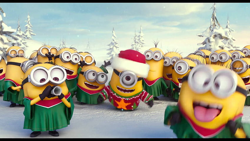 Christmas Minions Group, merry christmas minions HD wallpaper