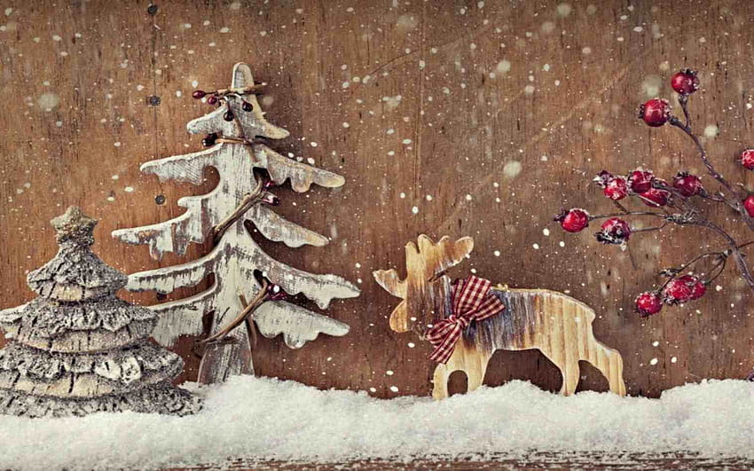 6 Rustic, rustic christmas HD wallpaper