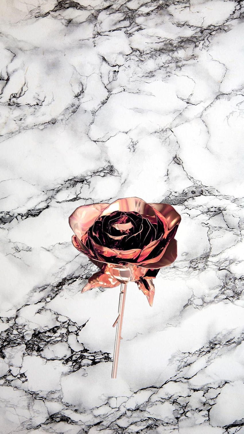 marble rose rosegold aesthetic art rebekka_ai, rose aesthetic HD phone wallpaper