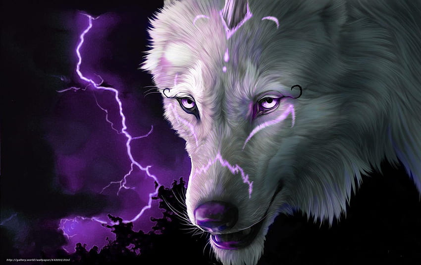 Wolf, view, lightning, 3d, lobos 3d HD wallpaper | Pxfuel