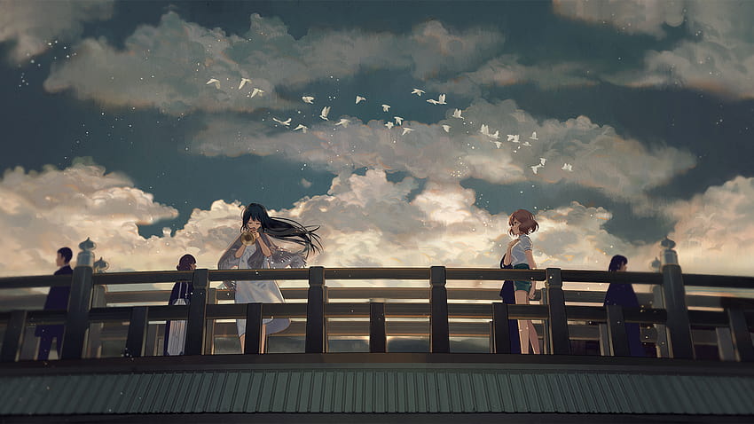 Kousaka Reina Oumae Kumiko Anime Hibike Euphonium Anime Kızlar Müzik Okulu Köprüsü, anime köprüsü HD duvar kağıdı