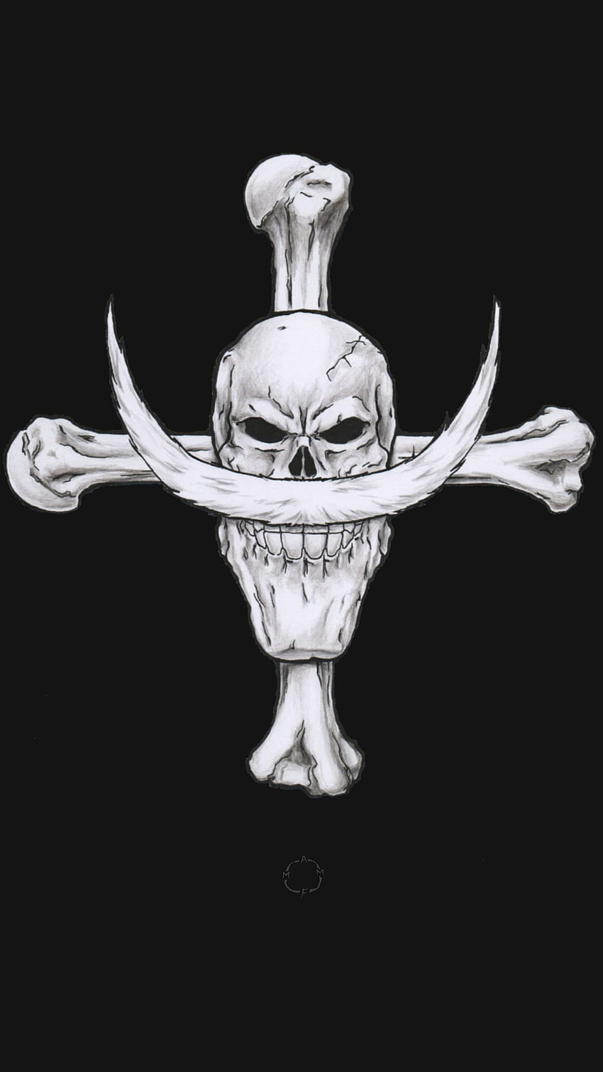 Realistyczny Białobrody Jolly Roger..., logo Białobrodego Tapeta na telefon HD