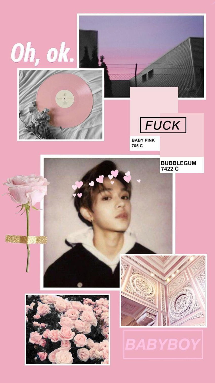 редактиране на NCT Lucas pink aesthetic tumblr kpop wallpap, lucas nct HD тапет за телефон