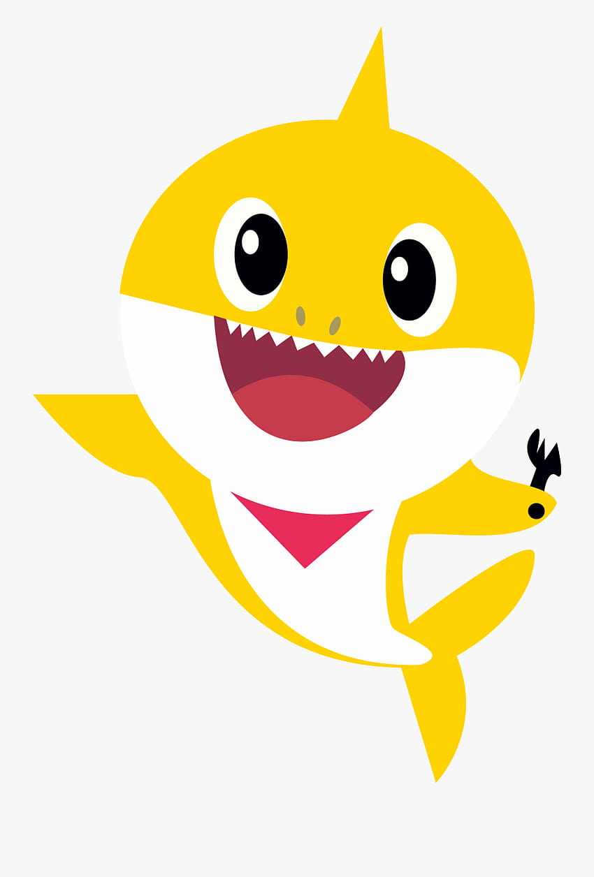 Pinkfong Baby Shark giallo, Clipart trasparente Sfondo del telefono HD