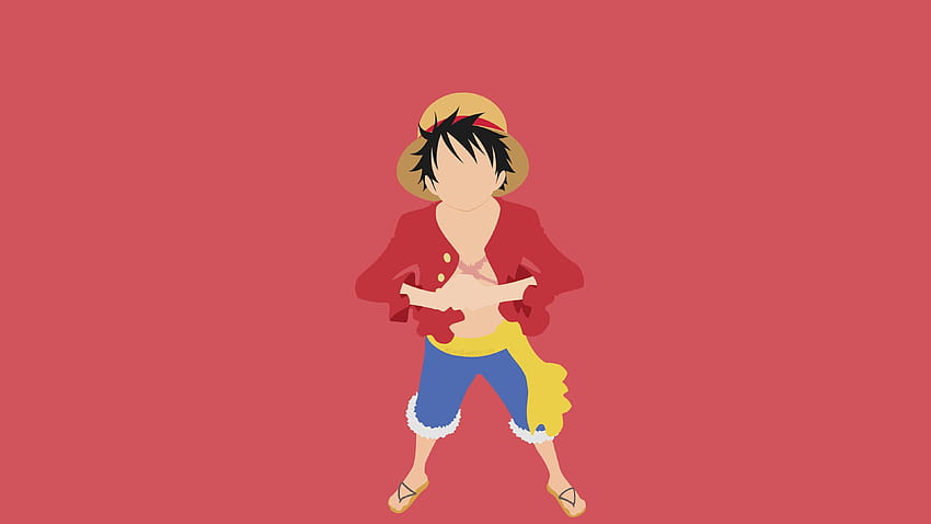 HD wallpaper: Monkey D. Luffy, One Piece, anime, one person, studio shot,  indoors