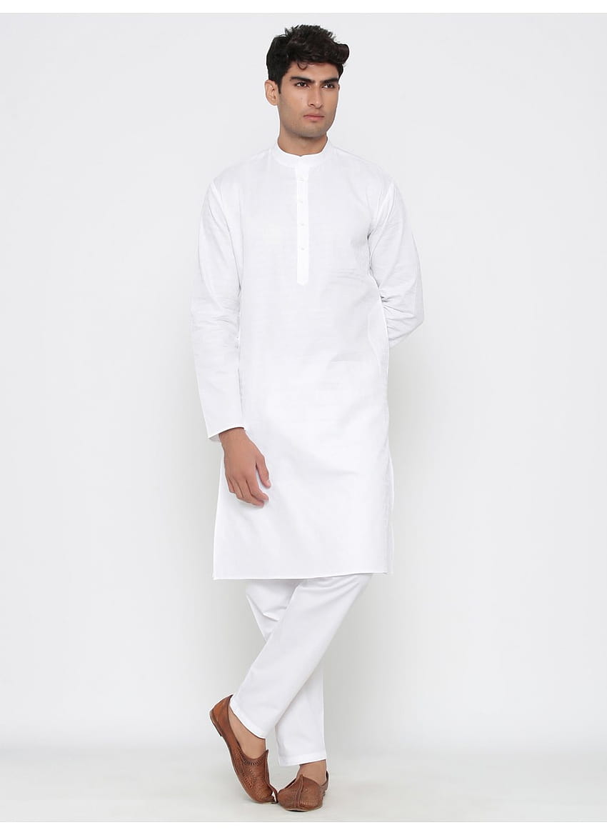 Buy Cotton Kurta Pyjama in White Online, kurta pajama HD phone wallpaper