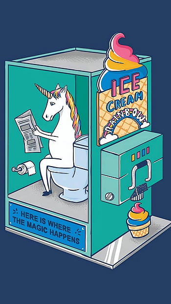 unicorn pooping rainbows wallpaper