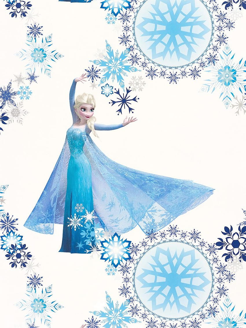 blue white Disney Frozen Snow Queen Elsa Graham & Brown 70, frozen 2 the snow queen elsa and anna HD phone wallpaper