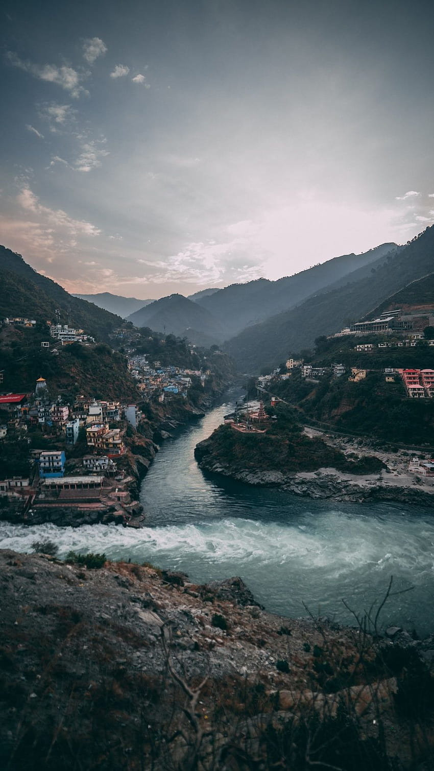 35 [HQ] Río Ganga, río fondo de pantalla del teléfono