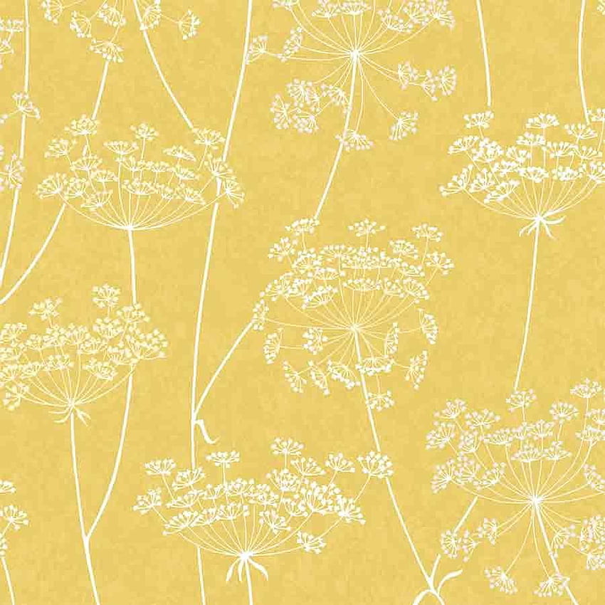 Superfresco Aura Yellow Floral Glitter, pattterned HD phone wallpaper