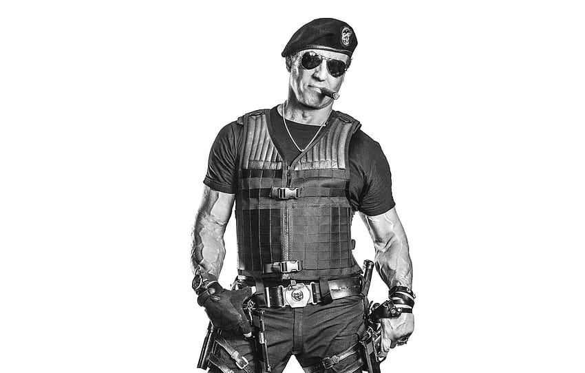 pose, weapons, The Expendables, Sylvester Stallone, The expendables, Sylvester Stallone, Barney Ross , section фильмы HD wallpaper