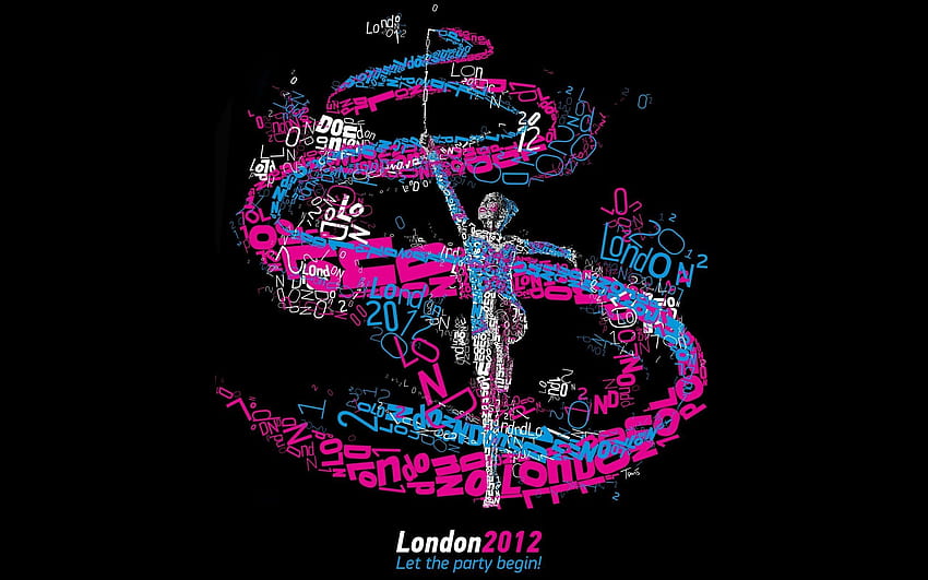 Black backgrounds typographic portrait gymnastics london 2012, background gymnastic HD wallpaper